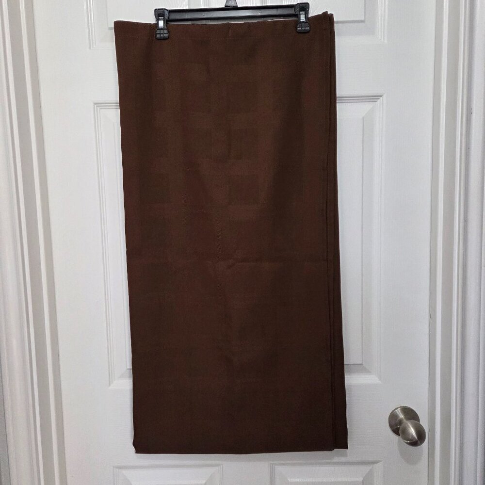 Ex-Cell Home Fashions Brown Square Design Shower Curtain